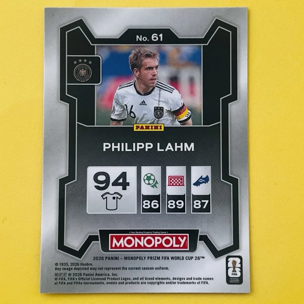 2026 Panini Prizm Monopoly FIFA World‎ Cup Philipp Lahm Silver Prizm Germany #61